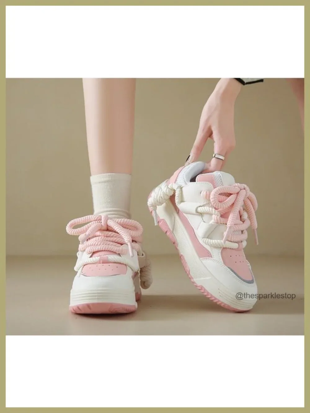 Y2K Chunky Sneakers for Women Thick Sole Platform Walking Shoes Kawaii Style